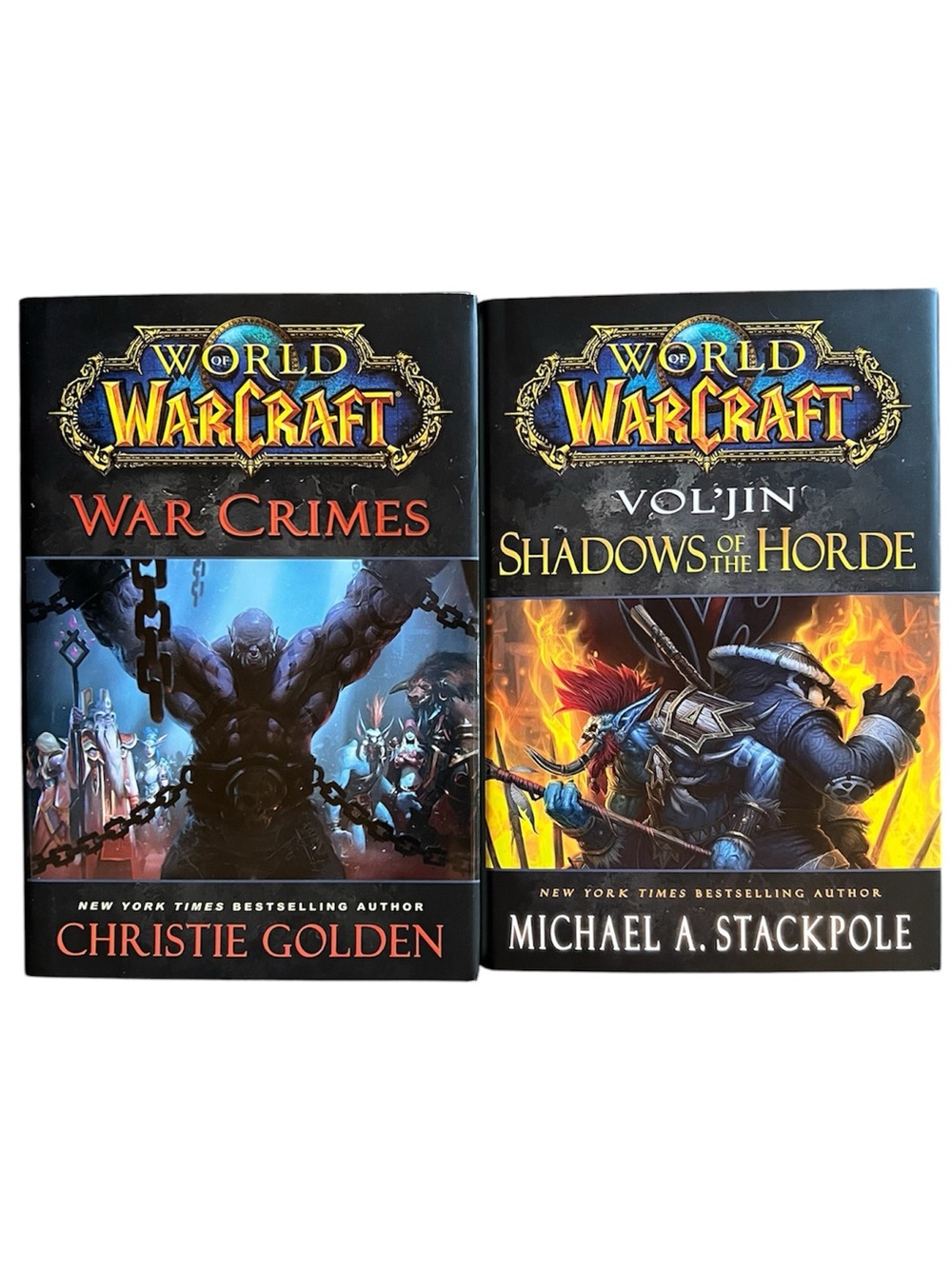 World of Warcraft Hardcover Book Bundle War Crimes + Vol’jin Shadows of the Hord